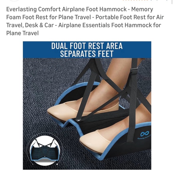 Everlasting Comfort Airplane Foot Hammock Footrest - Picture 7 of 12